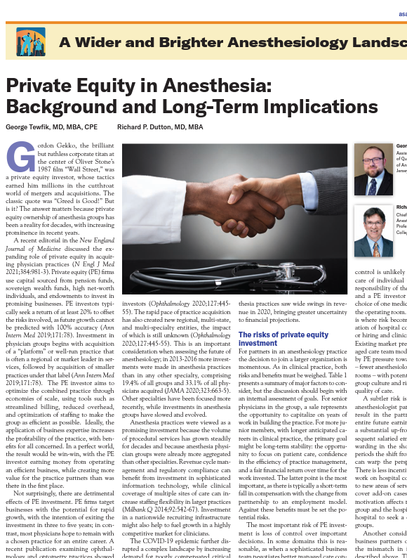 new research topics in anesthesia